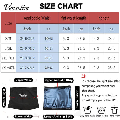 Waist Trainer for Men Sauna Belt Slimming Belt Waist Trimmer Sweat Workout Body Shaper Fitness Faja Slim Shapewear